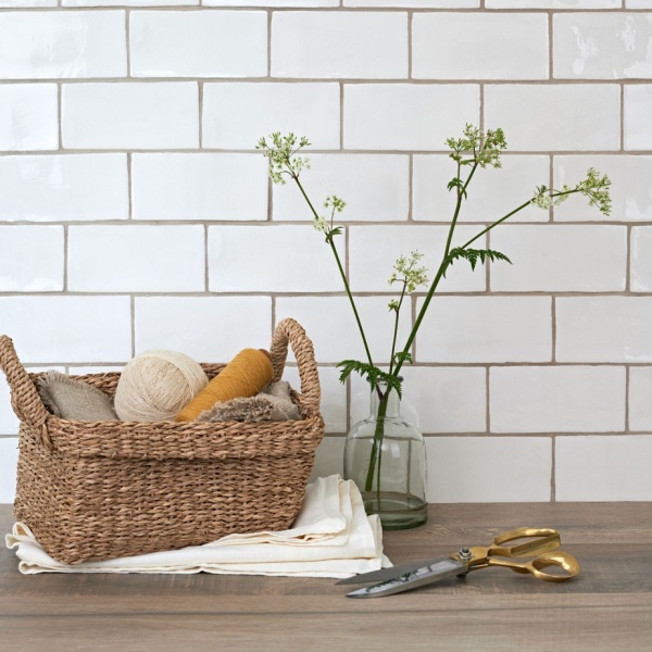 Icing on the Cake is a soft white brick tile with crackle glaze, guaranteed to stand the test of time.